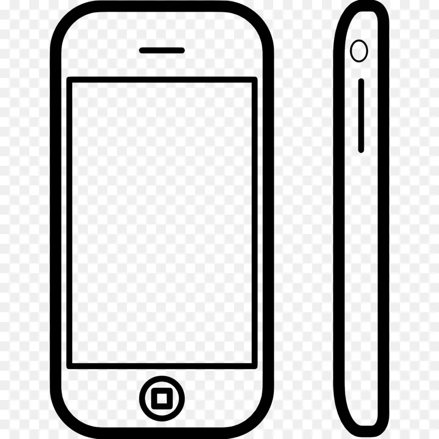 Côté Téléphone，Smartphone Noir Et Blanc PNG