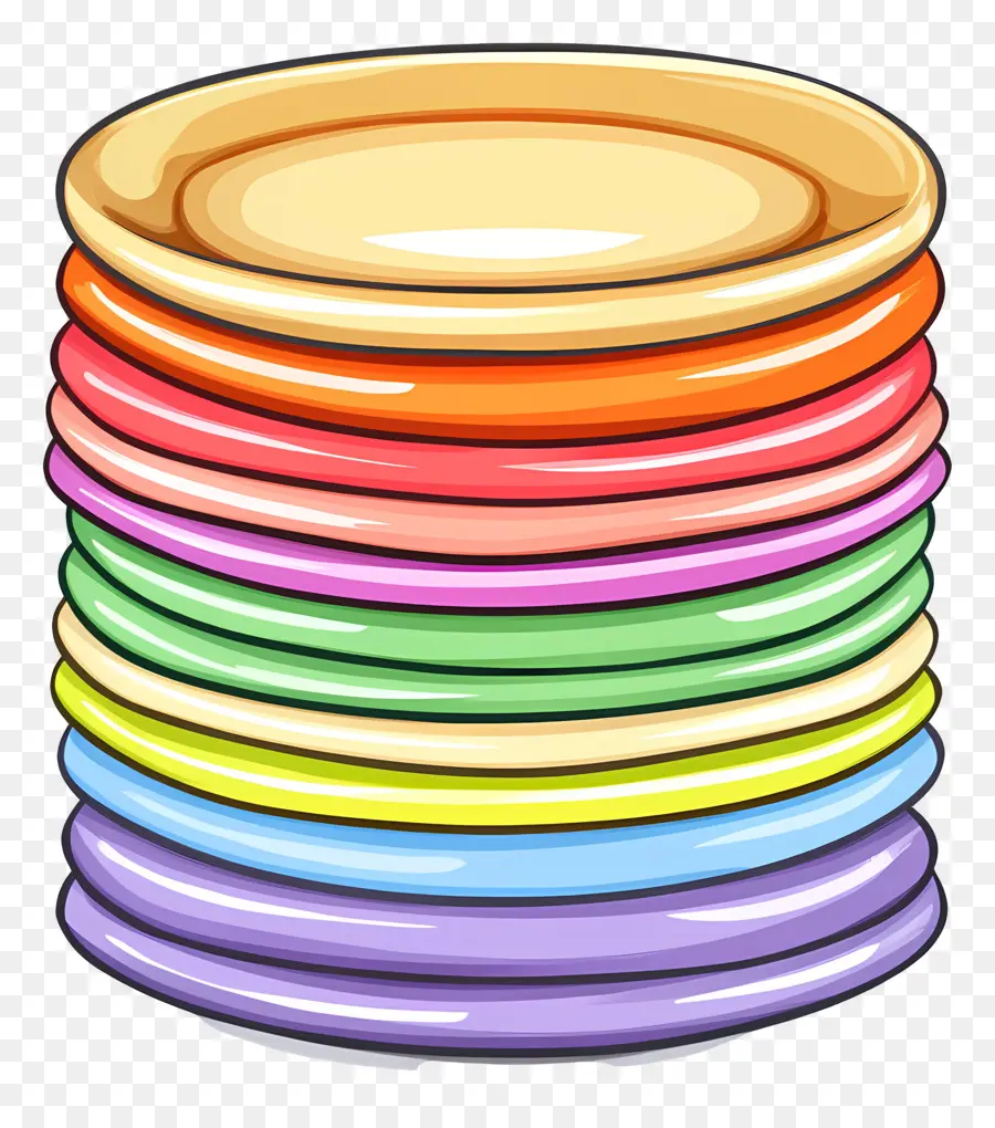 Pile D'assiettes，Plats PNG