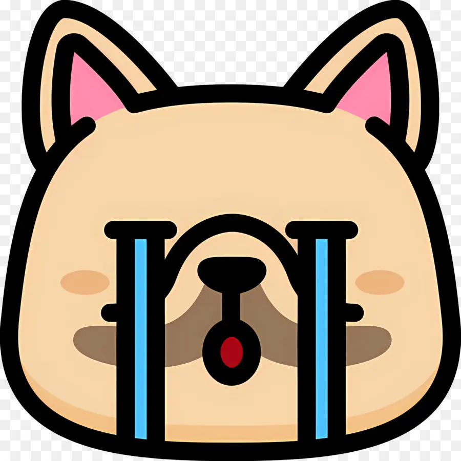 Emoji De Chien，Visage De Chien Qui Pleure PNG