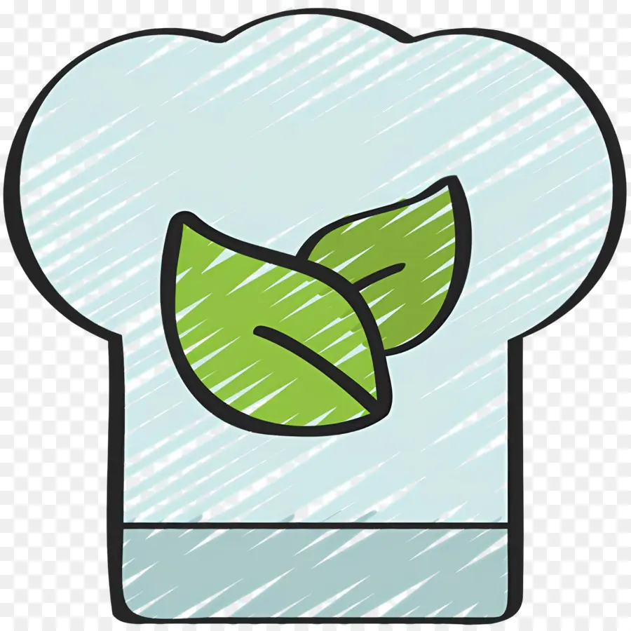 Toque，Toque De Chef Avec Feuilles PNG