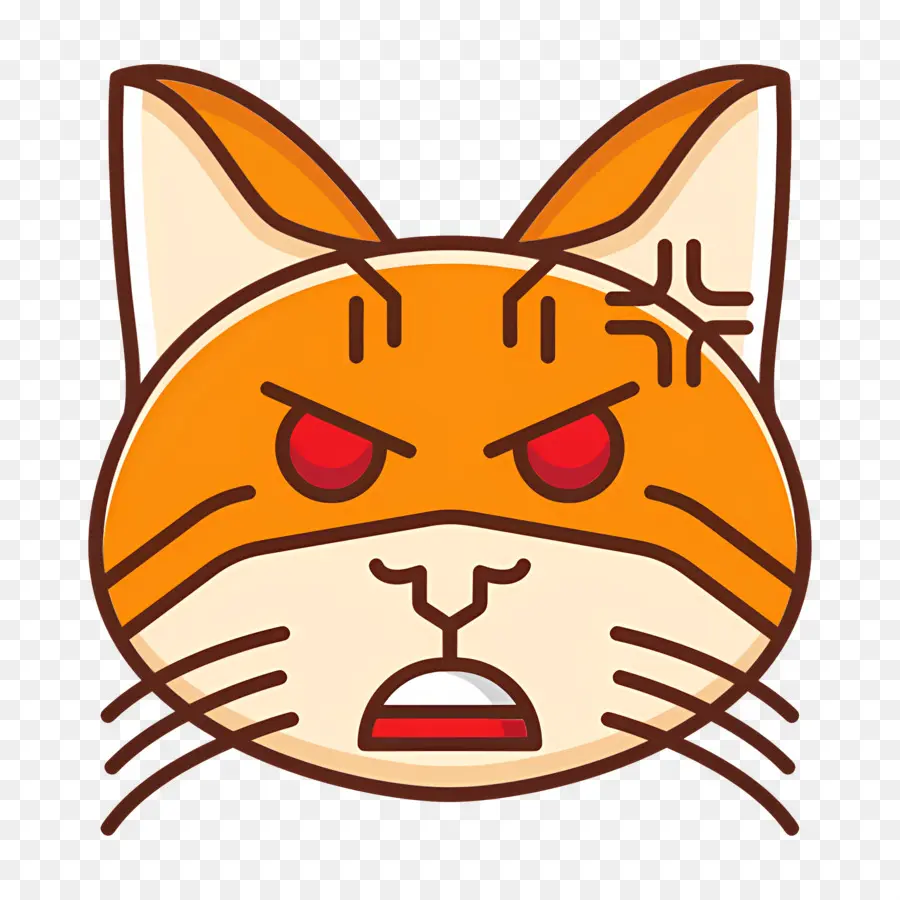 Chat Emoji，Chat En Colère PNG