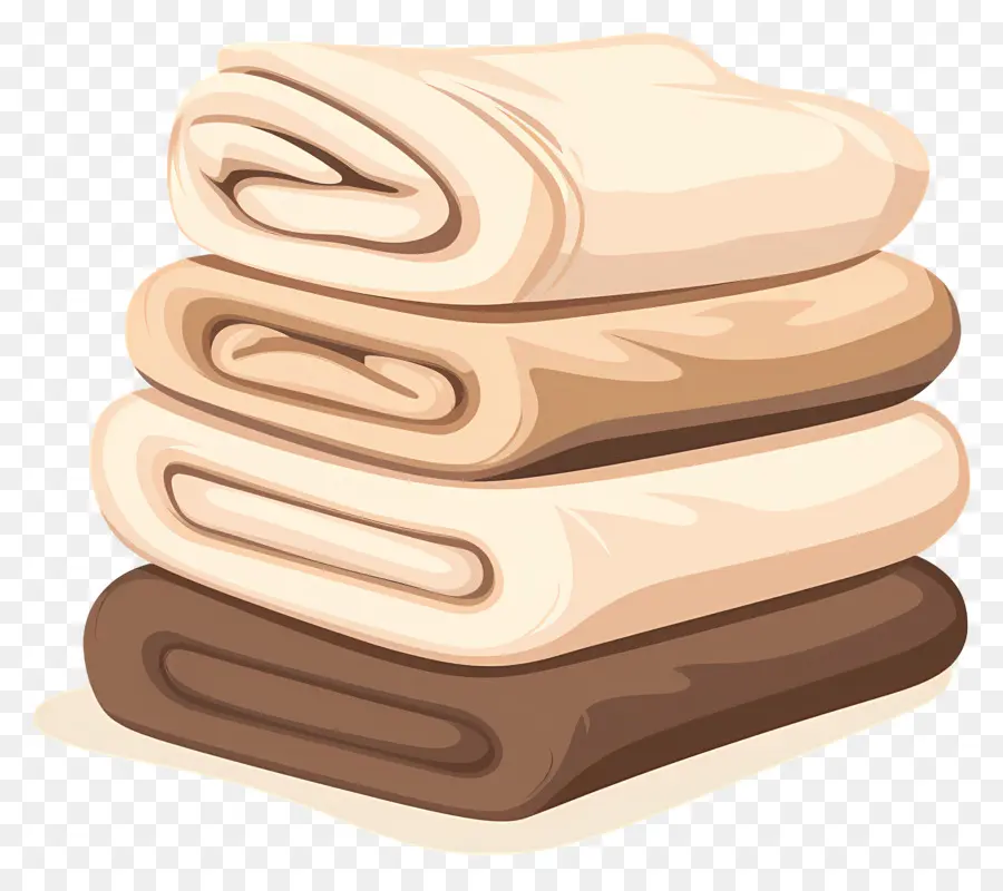 Pile De Serviettes，Serviettes Pliées PNG