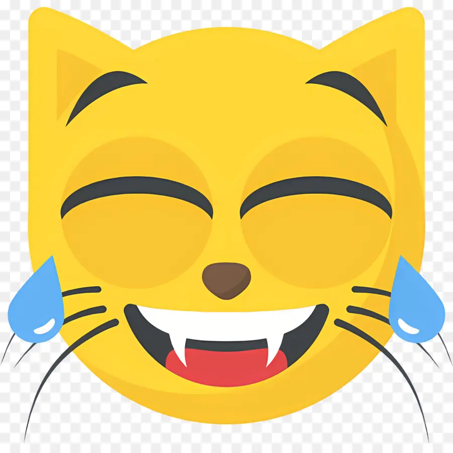 Chat Emoji，Emoji Chat Qui Rit PNG