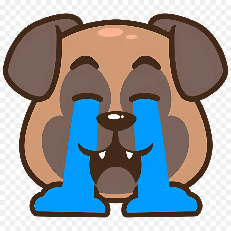 Emoji De Chien，Emoji Chien Qui Pleure PNG