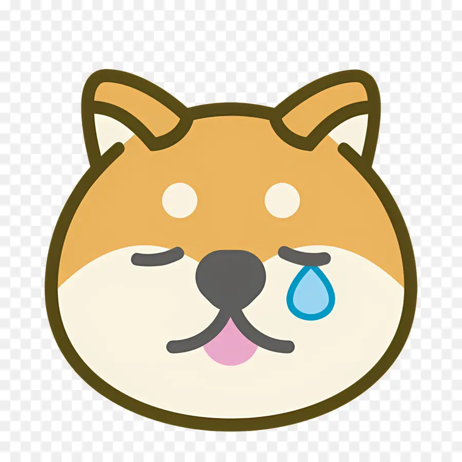 Emoji De Chien，Chien Qui Pleure PNG