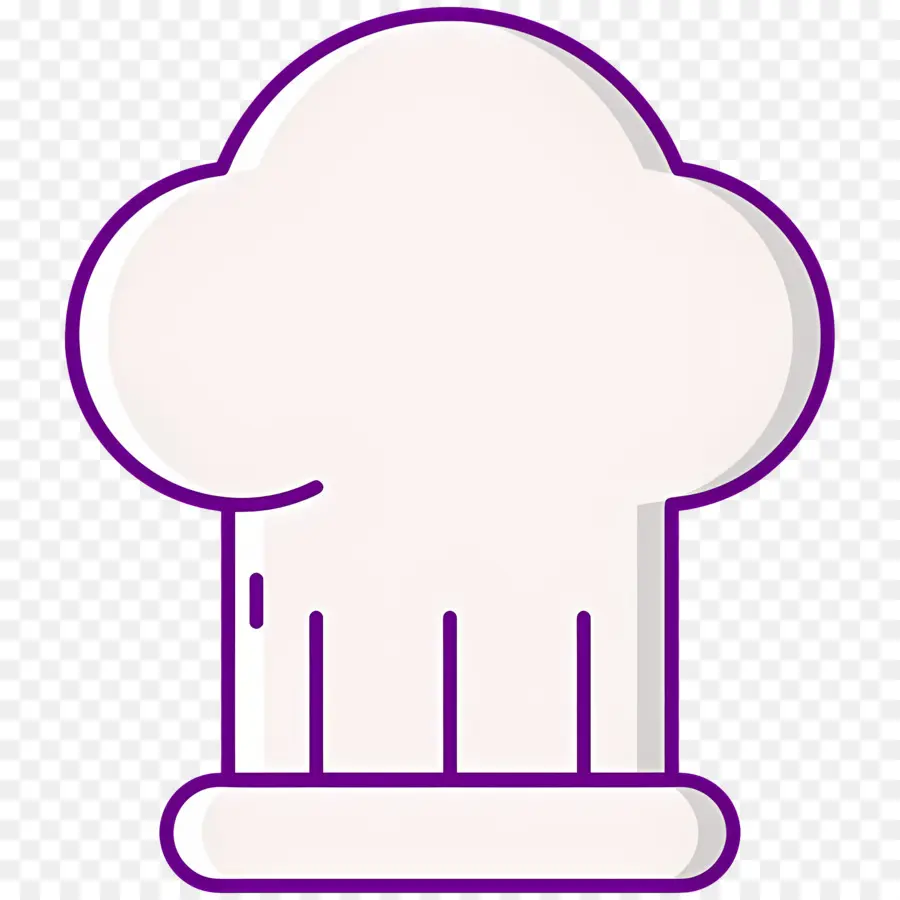 Toque，Toque De Chef Avec Contour Violet PNG