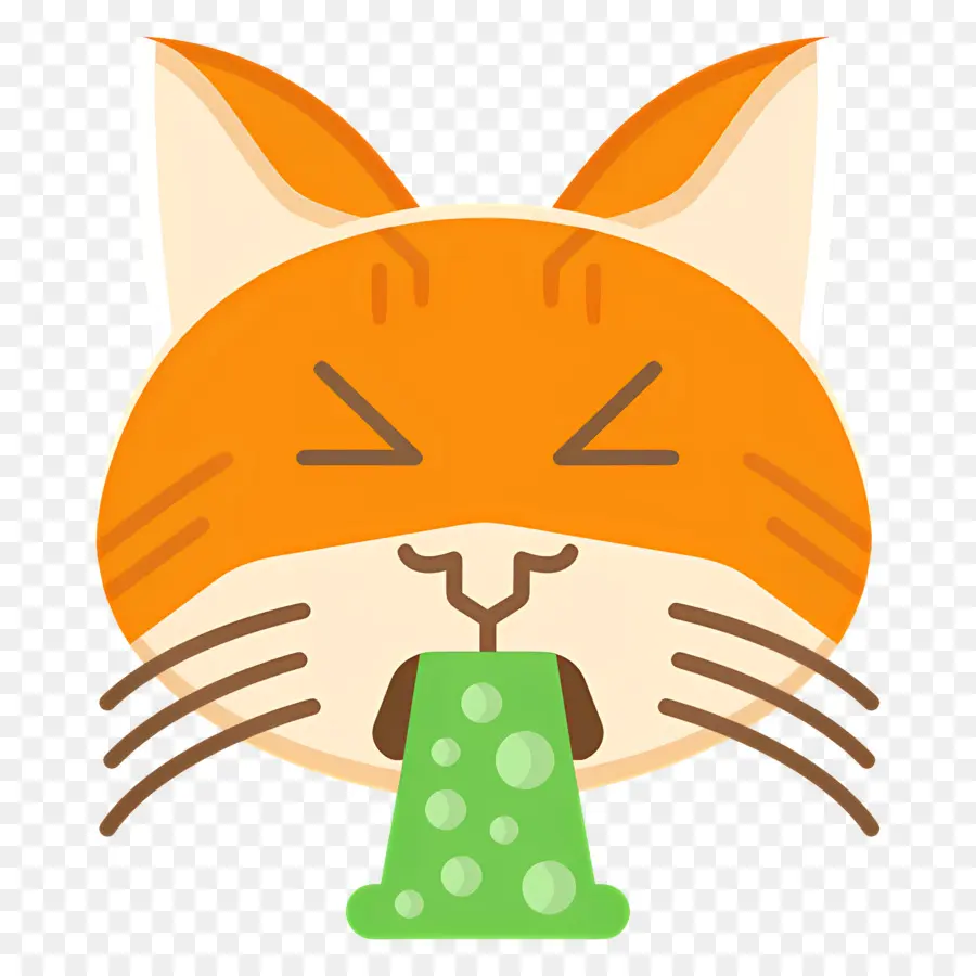 Chat Emoji，Chat Malade PNG