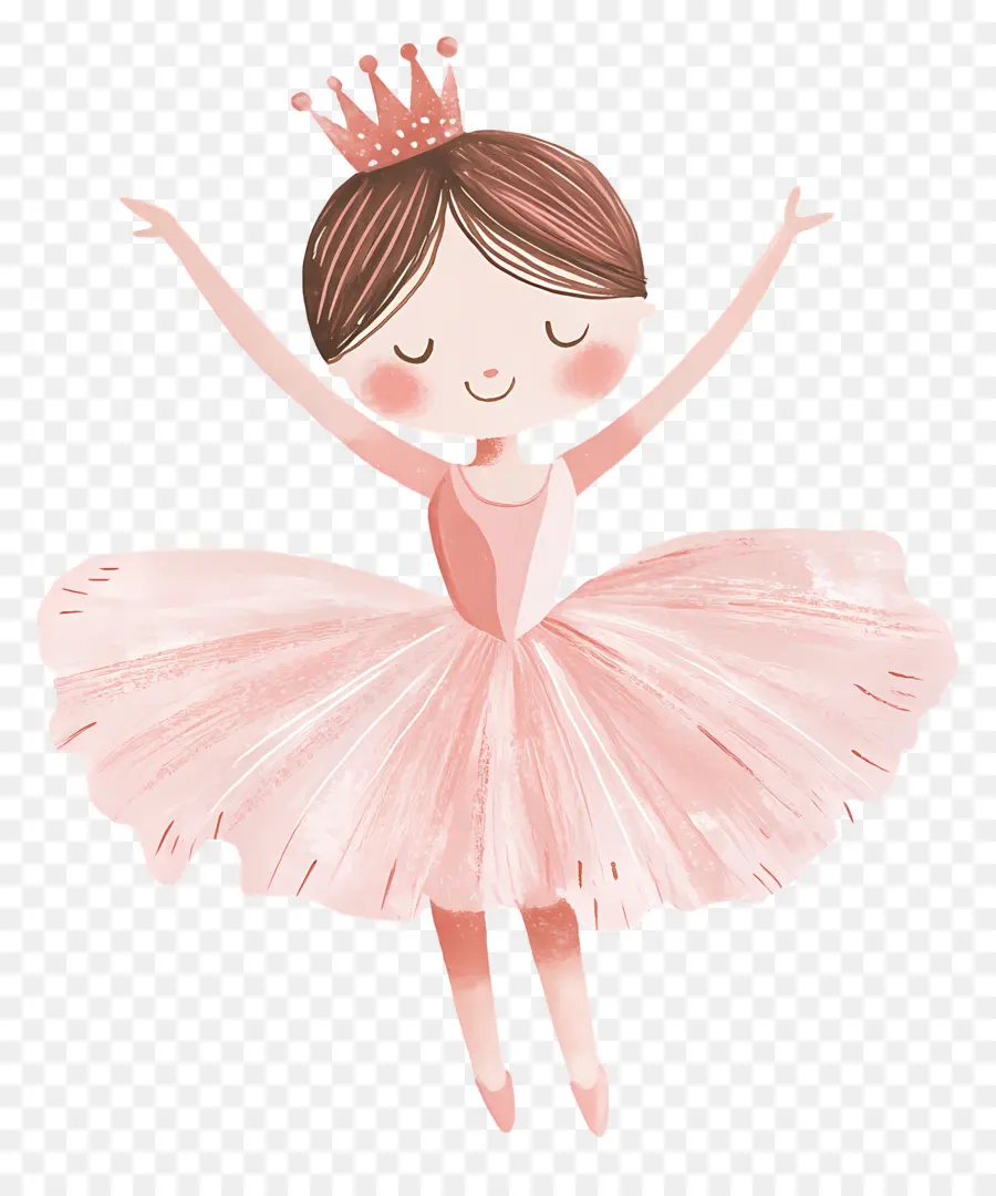 Ballet，Ballerine En Robe Rose PNG