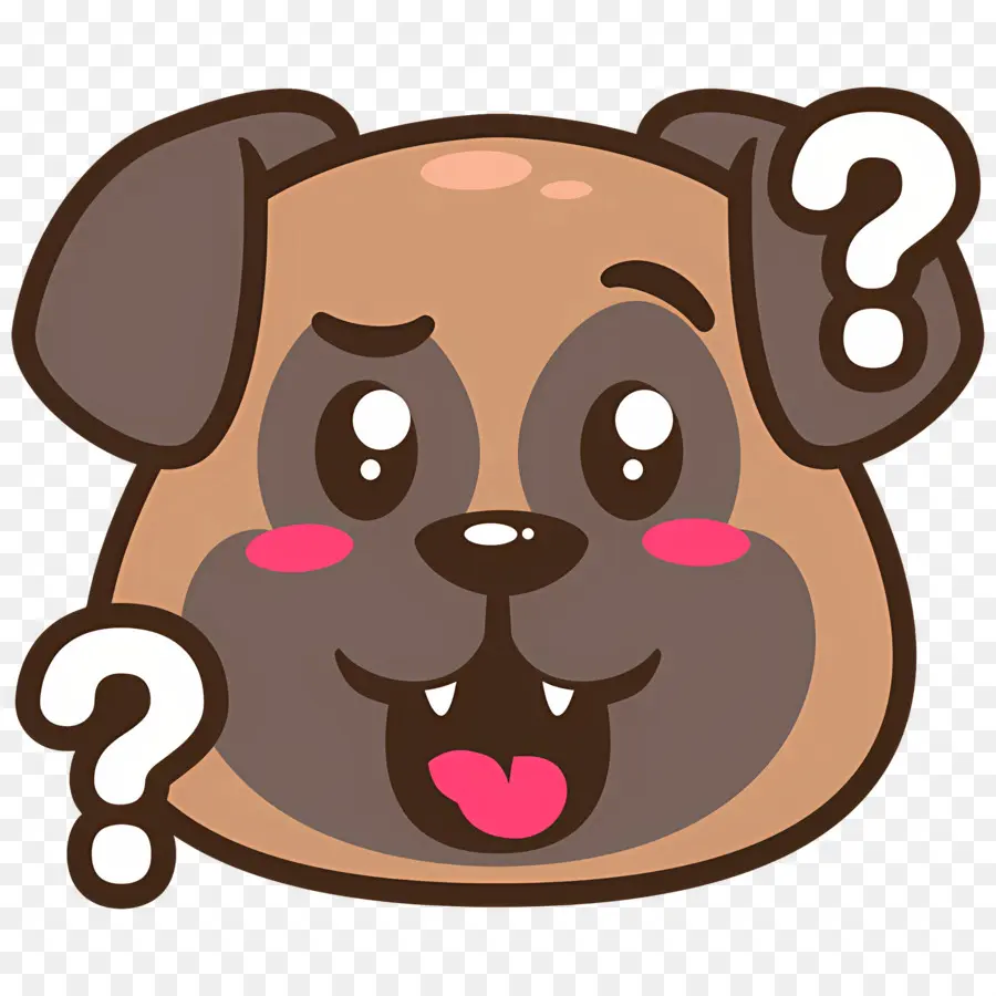 Emoji De Chien，Chien Confus PNG