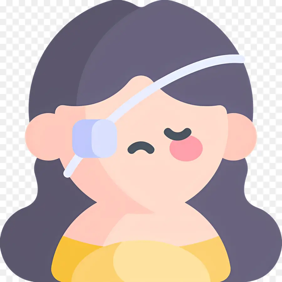 Blessures Aux Yeux，Fille Avec Cache Oeil PNG