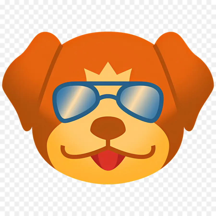 Emoji De Chien，Chien Avec Des Lunettes De Soleil PNG