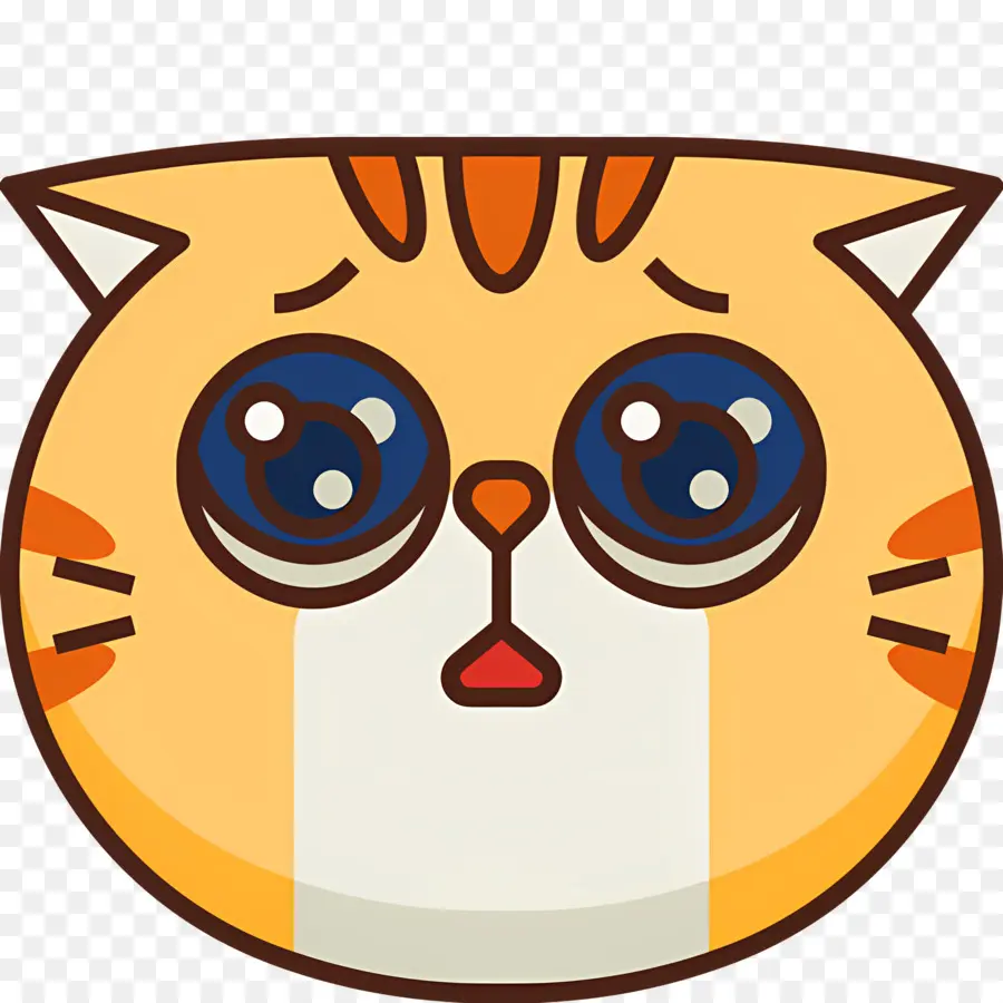 Chat Emoji，Chat Triste PNG