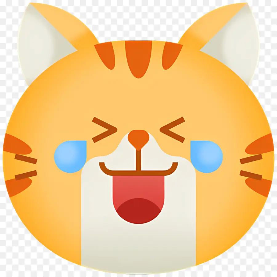 Chat Emoji，Chat Qui Rit PNG