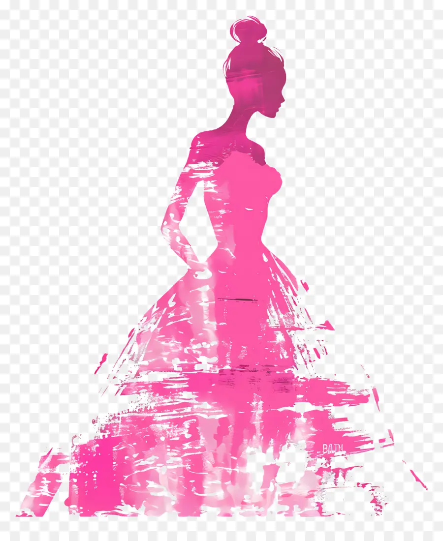 Silhouette De Barbie Rose，Silhouette Rose PNG