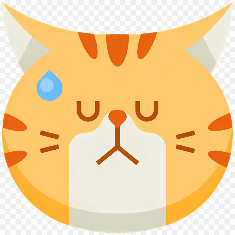 Chat Emoji，Chat Triste PNG