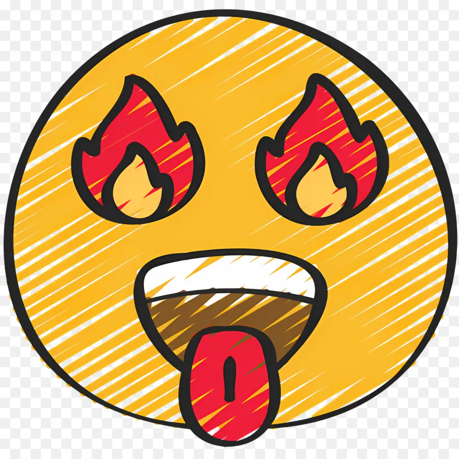 Emoji De Feu，Yeux De Flamme PNG