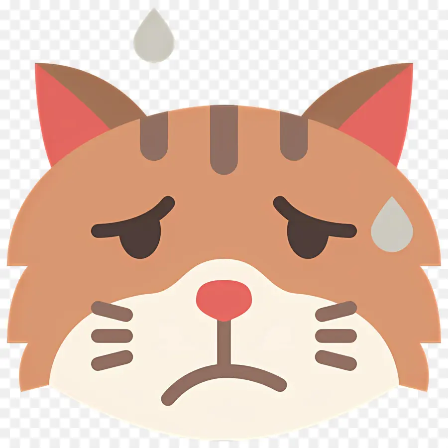 Chat Emoji，Chat Triste PNG