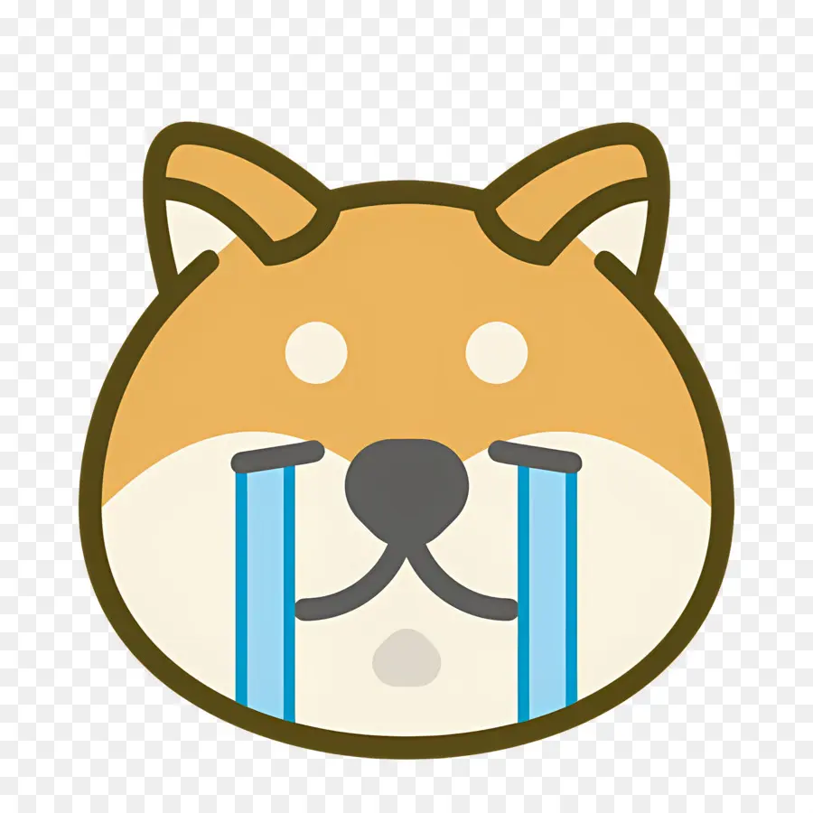 Emoji De Chien，Chien Qui Pleure PNG