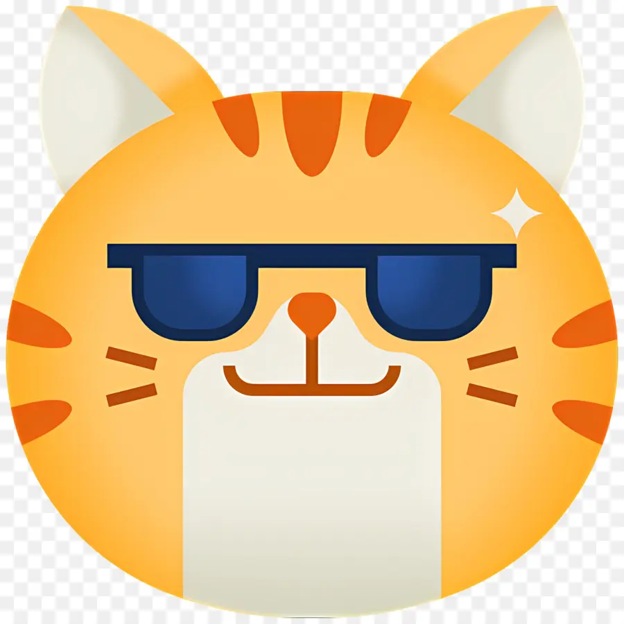 Chat Emoji，Chat Avec Des Lunettes De Soleil PNG