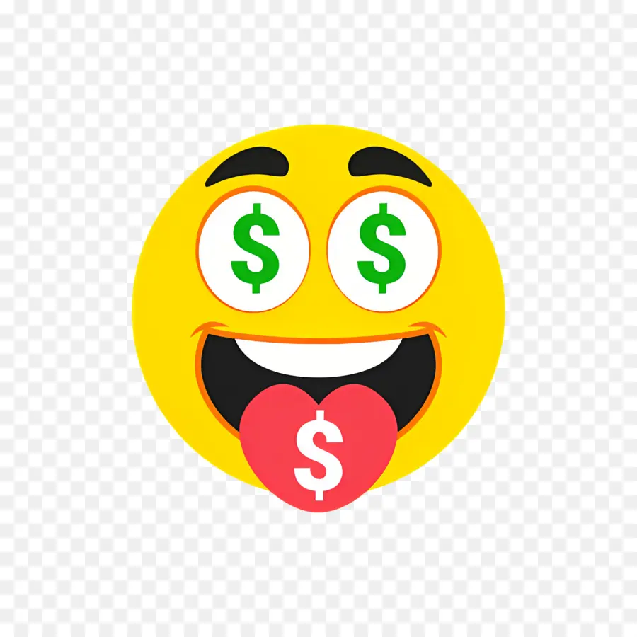 Argent Emoji，Emoji Yeux De Dollar PNG