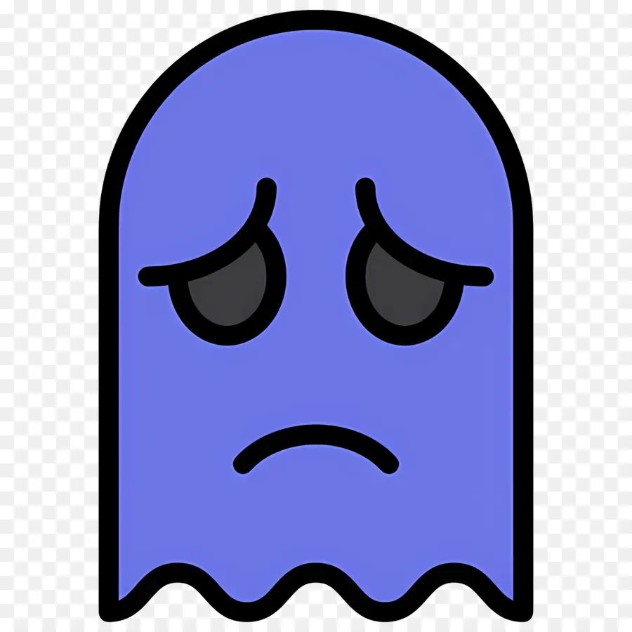 Emoji Fantôme，Triste Fantôme Bleu PNG