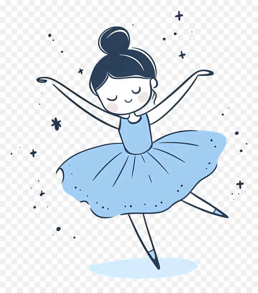 Ballet，Fille Dansante Bleue PNG