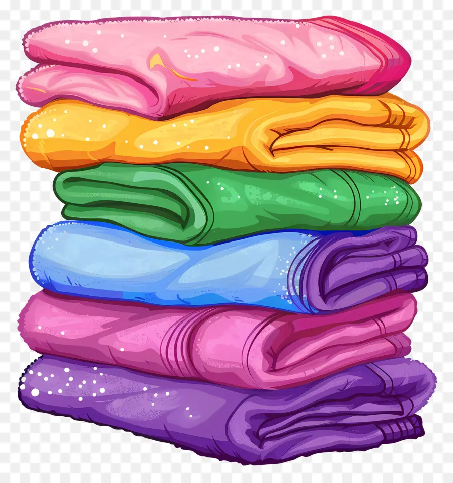 Pile De Serviettes，Serviettes Pliées PNG