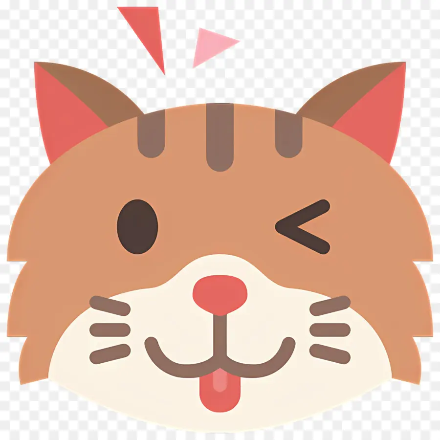 Chat Emoji，Chat Qui Fait Un Clin D'œil PNG