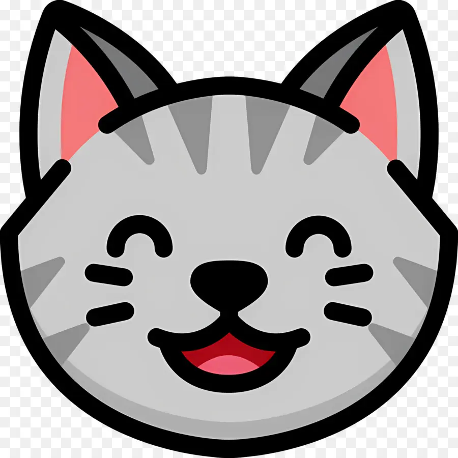 Chat Emoji，Chat Gris PNG