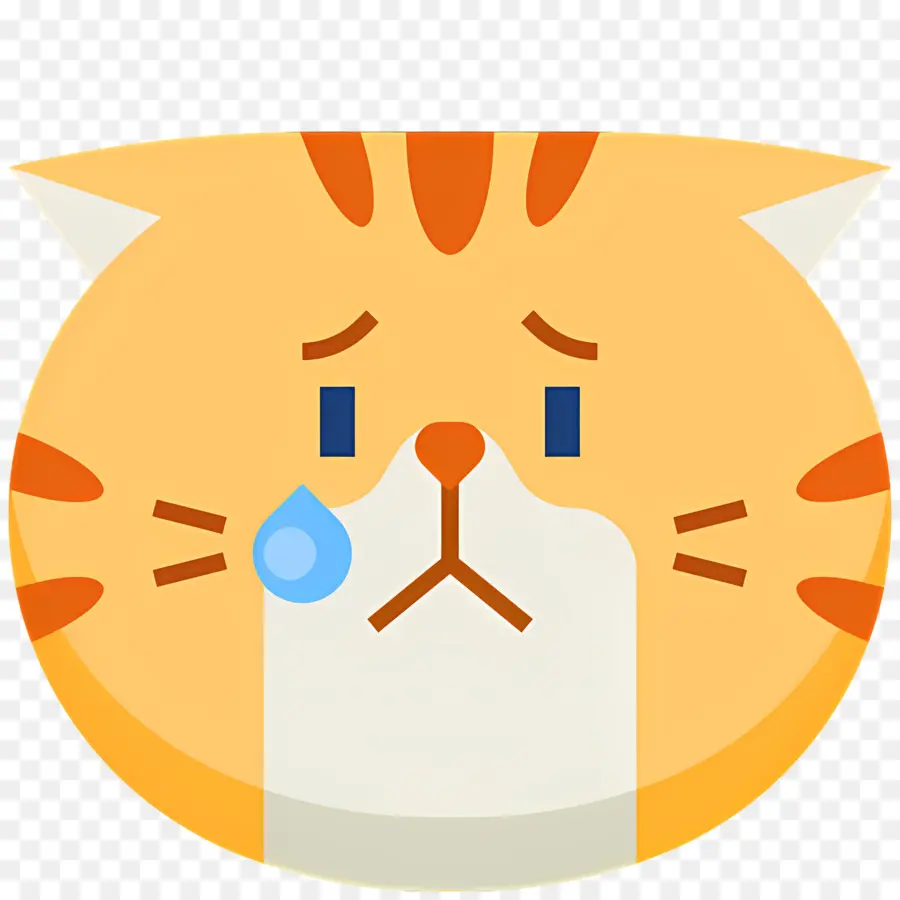 Chat Emoji，Chat Triste PNG