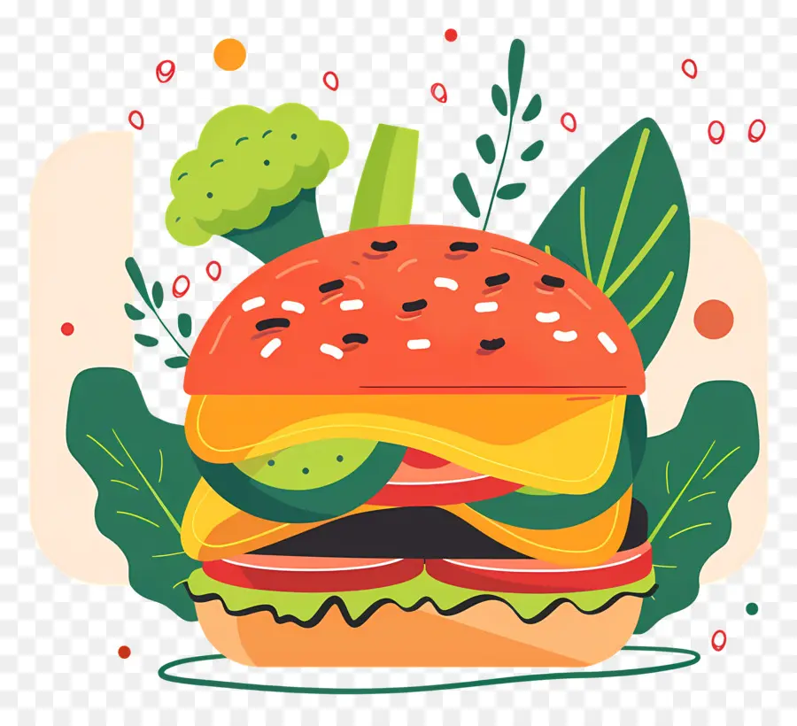 Burger Végétarien，Hamburger PNG