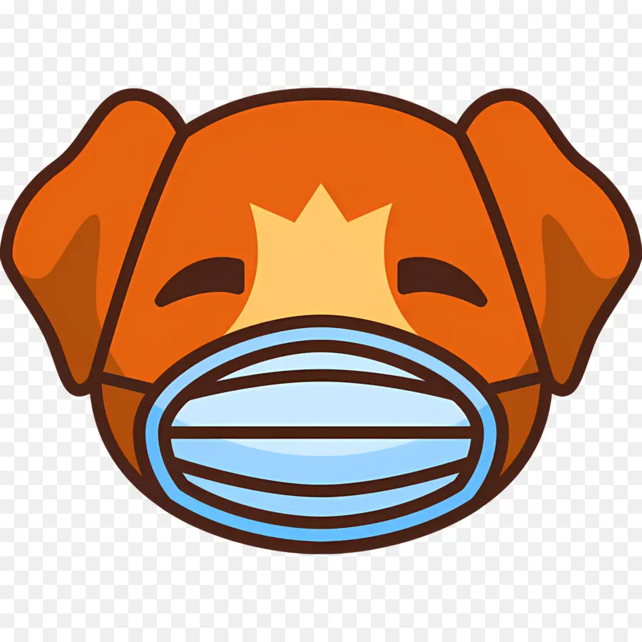 Emoji De Chien，Chien Masqué PNG