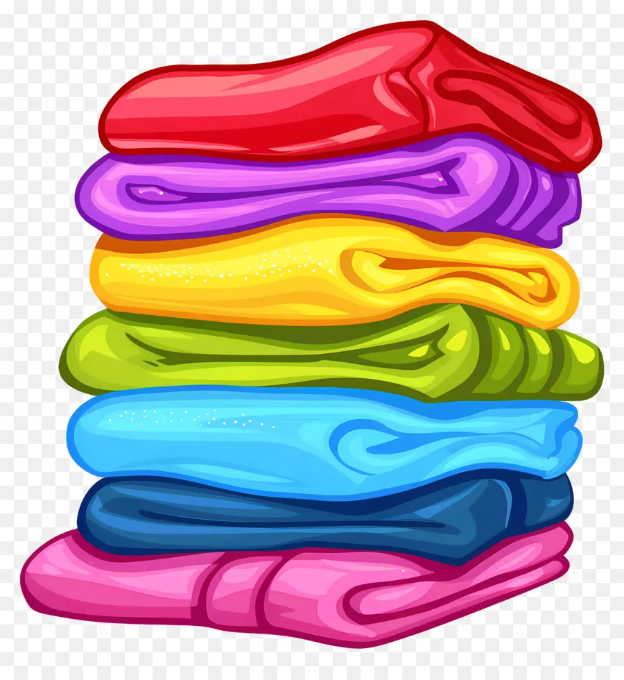 Pile De Serviettes，Serviettes Pliées PNG