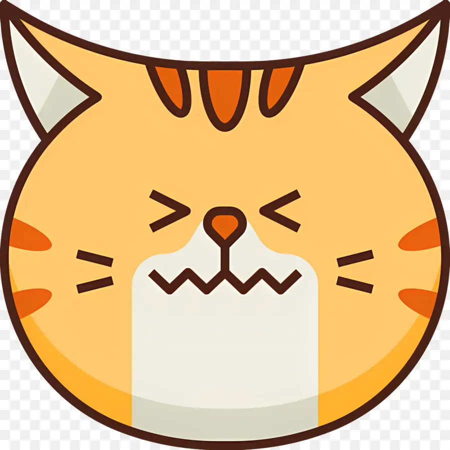 Chat Emoji，Chat Triste PNG