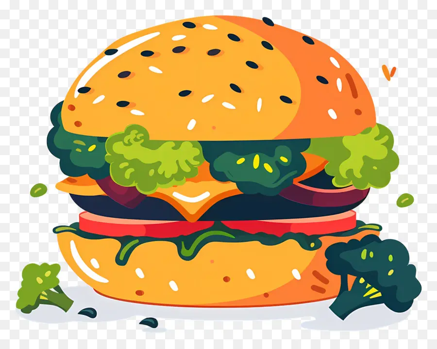 Burger Végétarien，Hamburger PNG