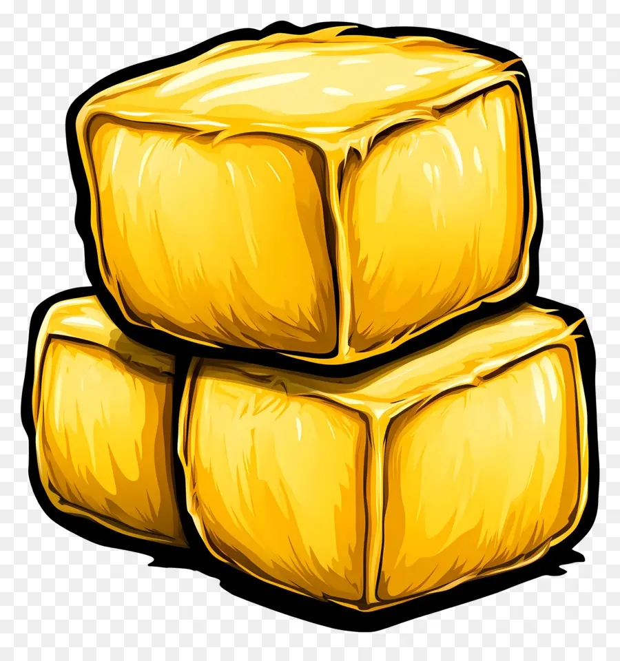 Tas De Foin，Cubes De Beurre PNG