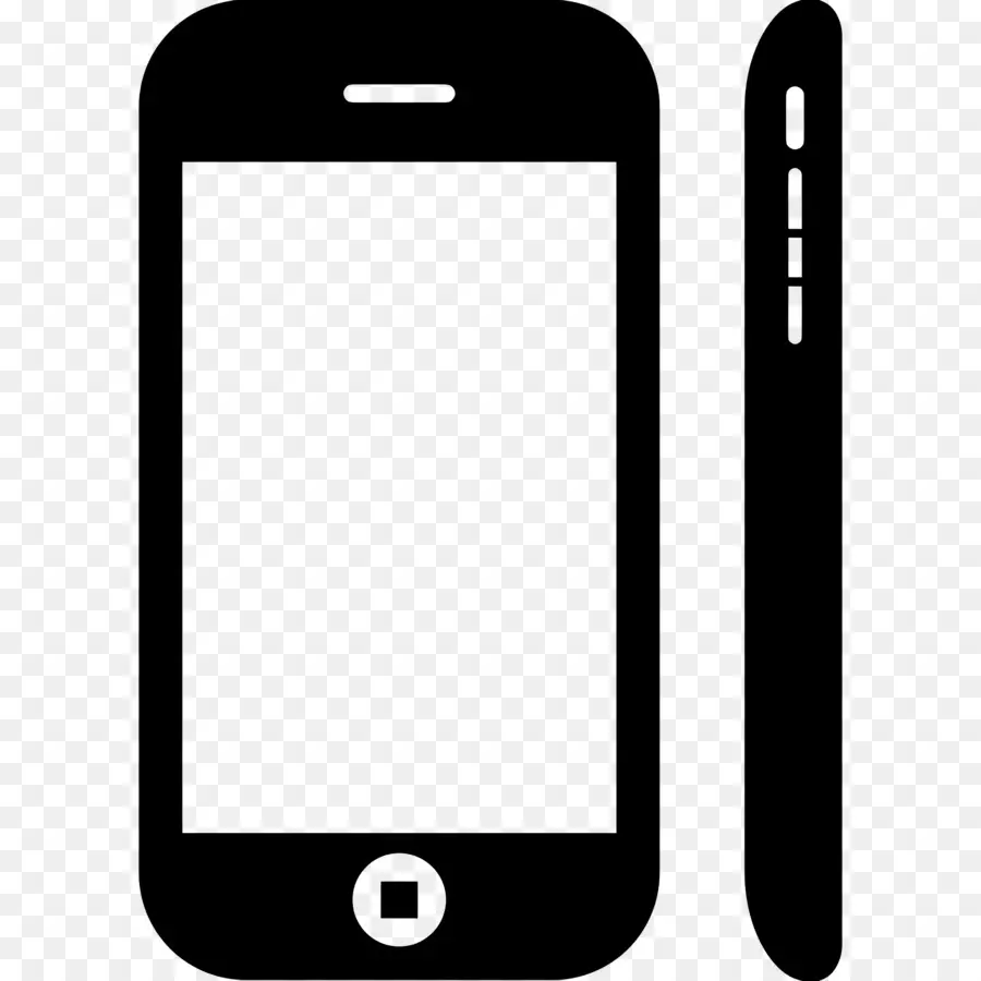 Côté Téléphone，Smartphone Noir Et Blanc PNG