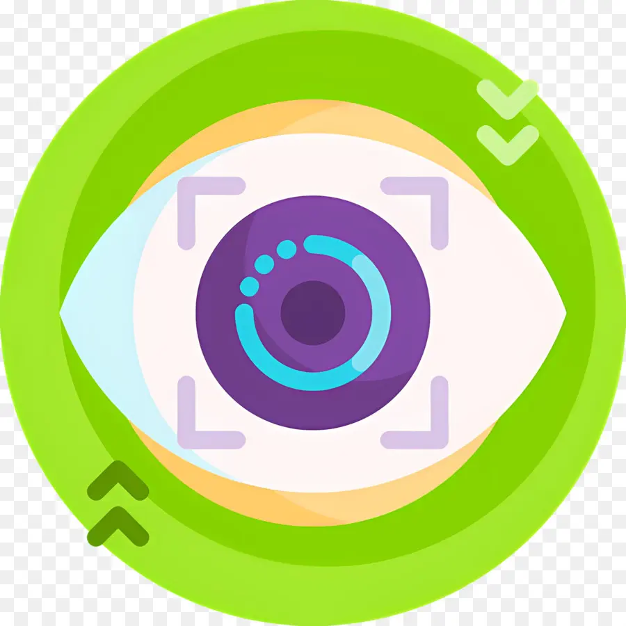 Scanner Oculaire，Oeil Avec Cercle Vert PNG