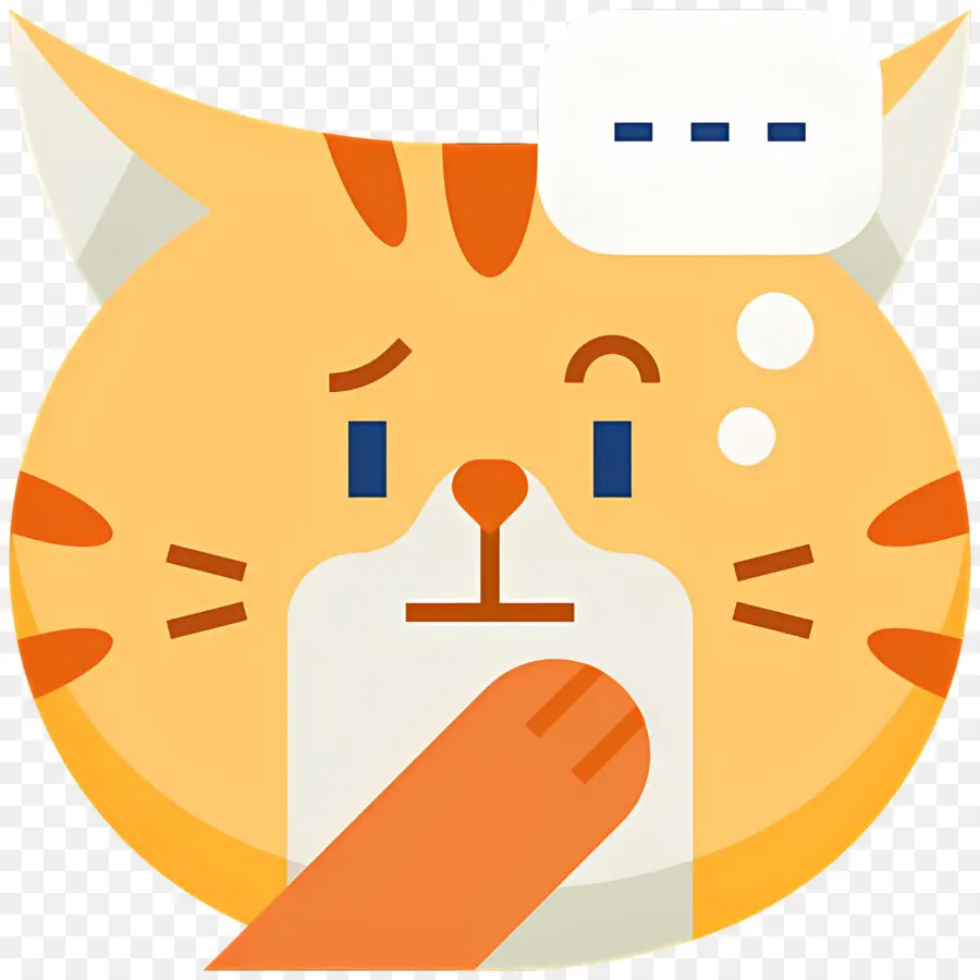 Chat Emoji，Chat Qui Pense PNG