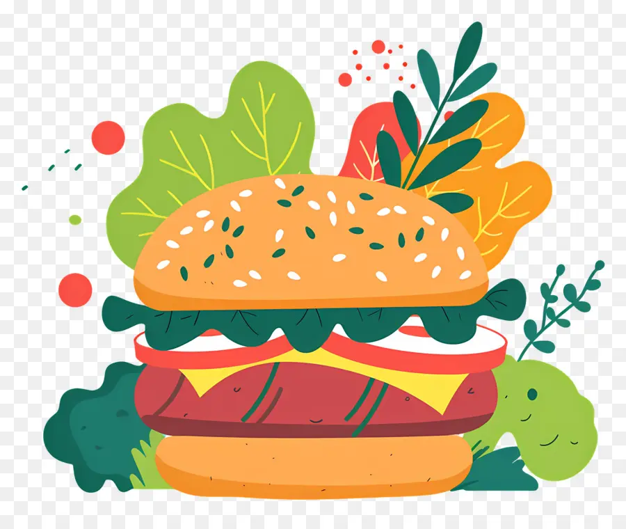 Burger Végétarien，Hamburger PNG