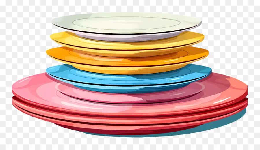 Pile D'assiettes，Plats PNG