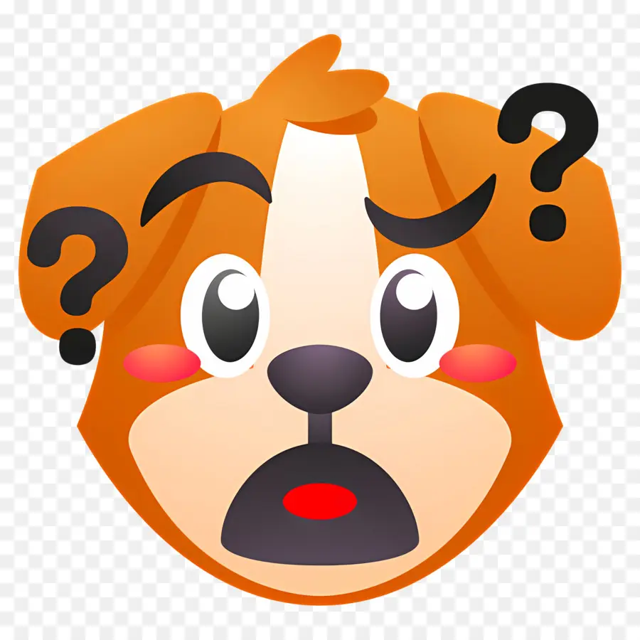 Emoji De Chien，Chien Confus PNG