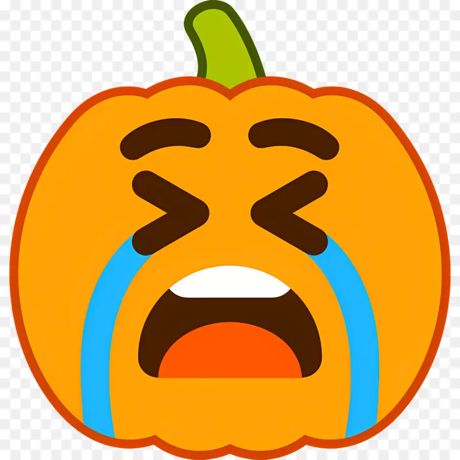 Emoji Qui Pleure，Citrouille Qui Pleure PNG