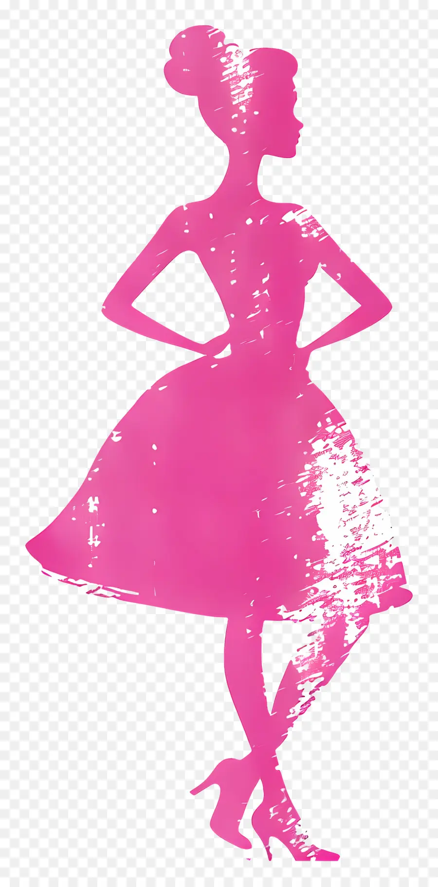 Silhouette De Barbie Rose，Silhouette Rose PNG