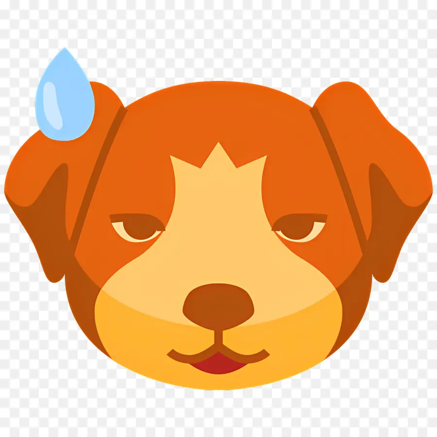 Emoji De Chien，Chien Qui Transpire PNG