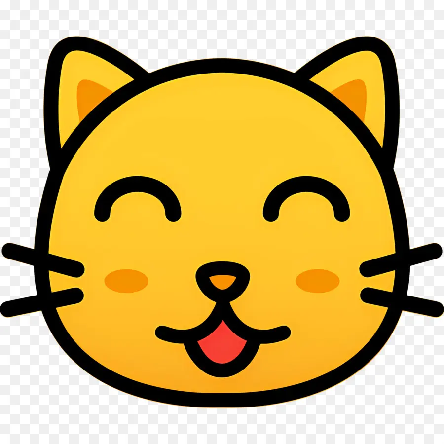 Chat Emoji，Chat Heureux PNG