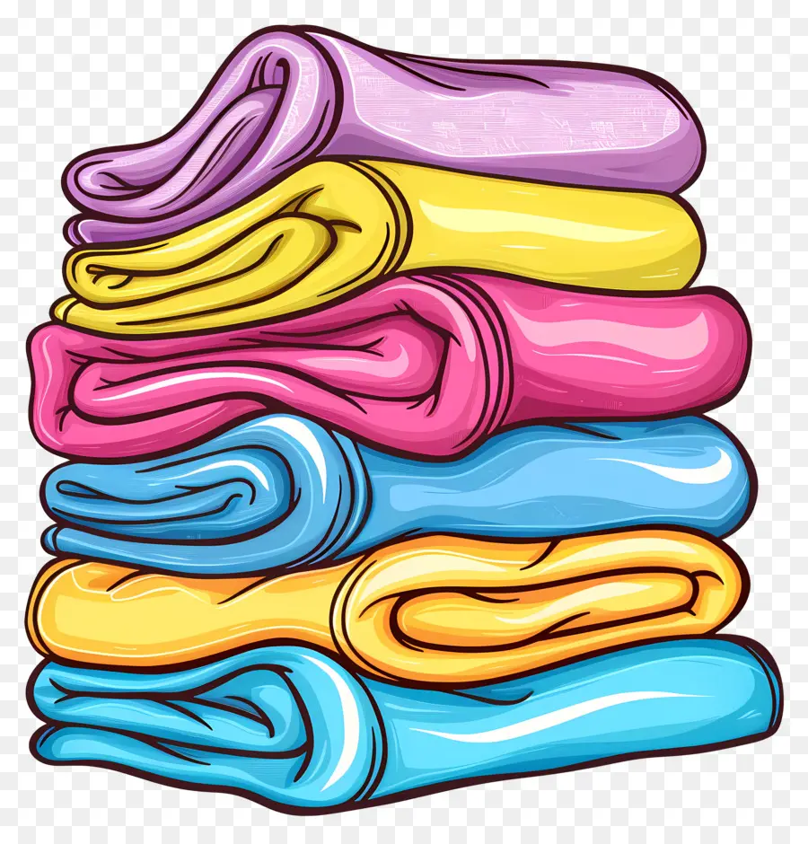 Pile De Serviettes，Serviettes Pliées PNG