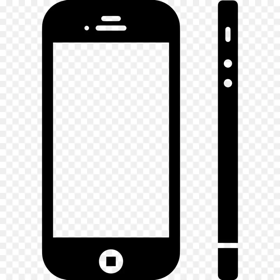 Téléphoner，Smartphone Noir Et Blanc PNG