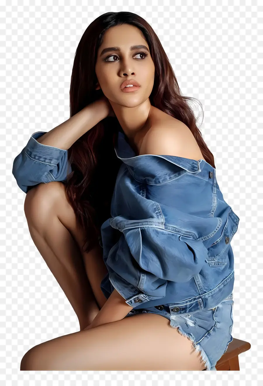 Nabha Natesh，Femme En Veste En Jean PNG