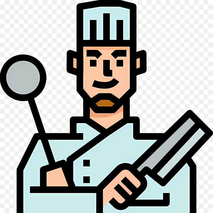 Cuisinier，Chef Avec Ustensiles PNG